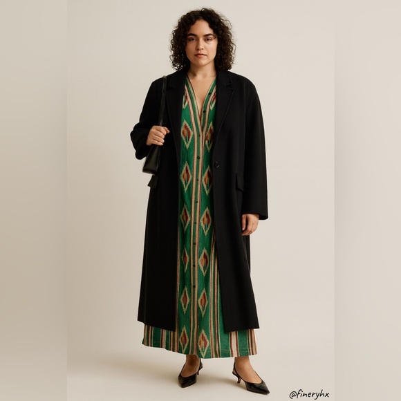 ✨SILVERADO APPAREL Lauren Duster Size Large Southwestern Cotton Serape Stripe - Picture 15 of 15